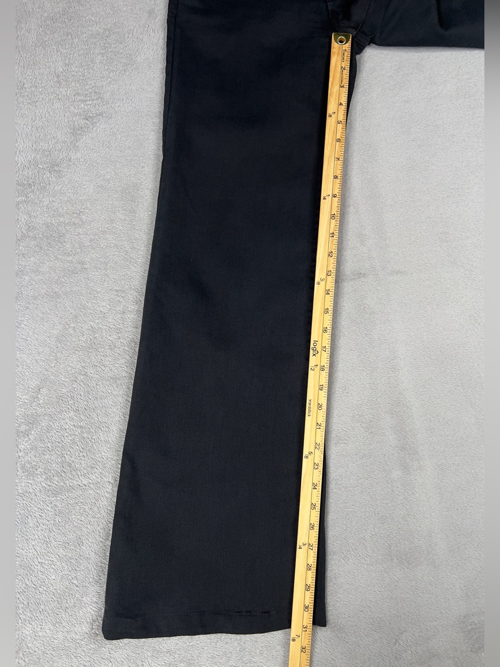 Mother The Roller Prep Heel Jeans Women's 28 Black Wide Leg Stretch High Rise - Picture 14 of 16